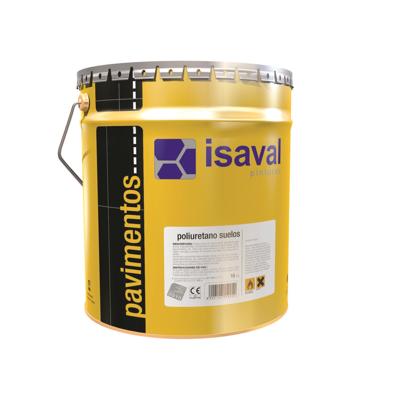 Фарба поліуретанова ISAVAL Дуеполь 16 л прозора база -для промислових бетонних підлог, паркінгів, гаражів